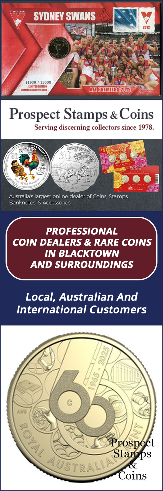 Prospect Stamps & Coins