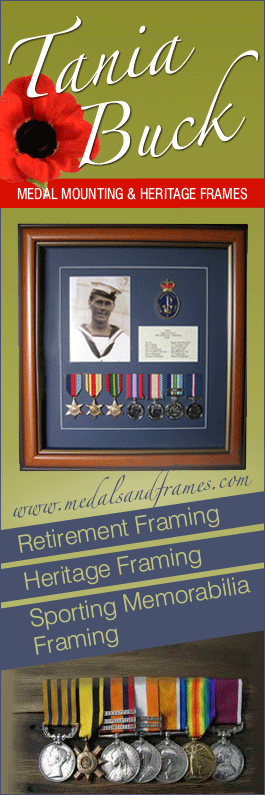 Buck Tania Medals and Frames