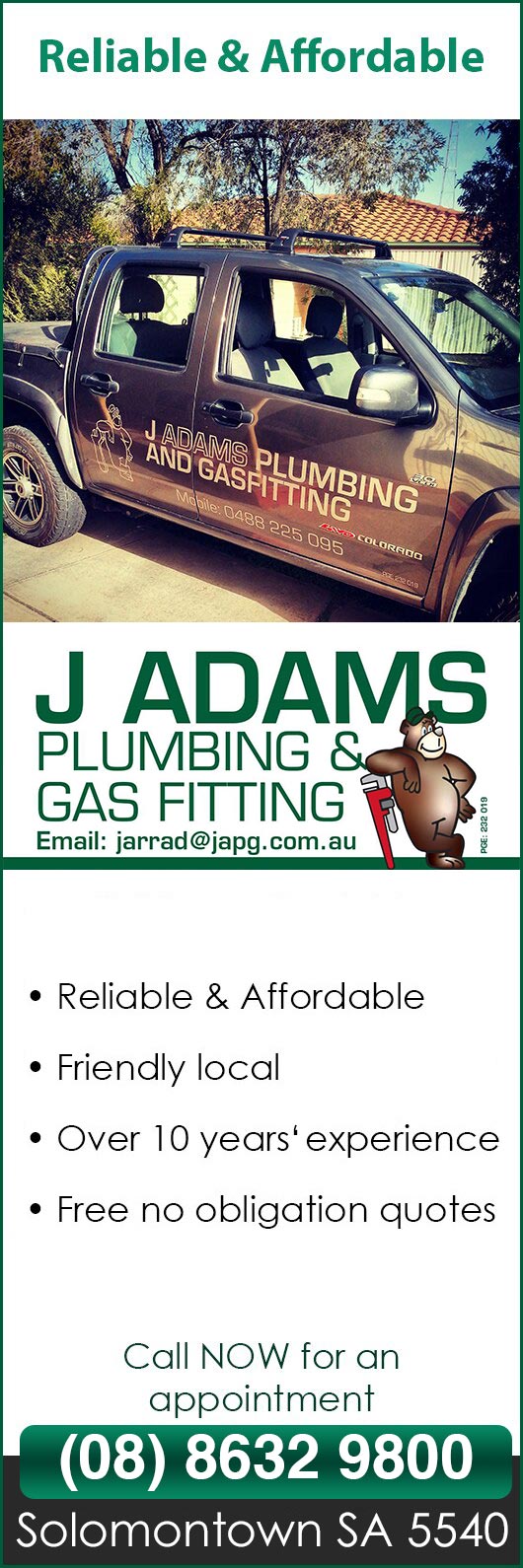 J Adams Plumbing & Gas Fitting