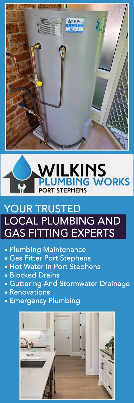 Wilkins Plumbing Works Port Stephens