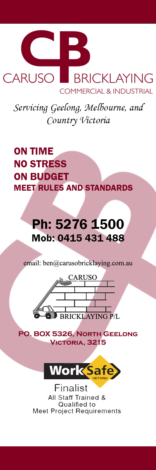 Caruso Bricklaying P/L