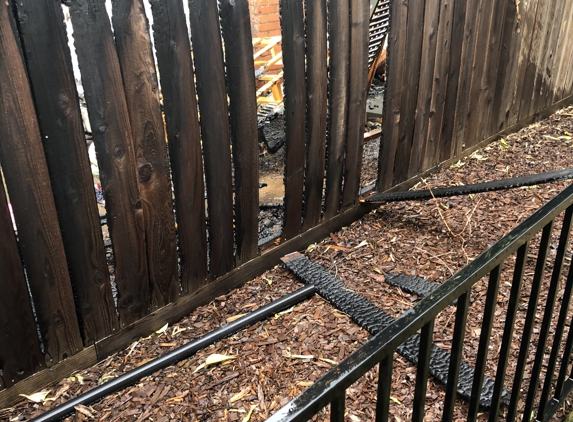 Dutchman Drains & Plumbing Inc. - Atwater, CA. Our joining fence burned from neighbors water heater fire