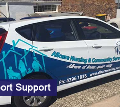 Allcare Nursing & Community Services - Toukley, NSW. Transport Support