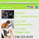 Locksmith Bloomfield MI - Locks & Locksmiths