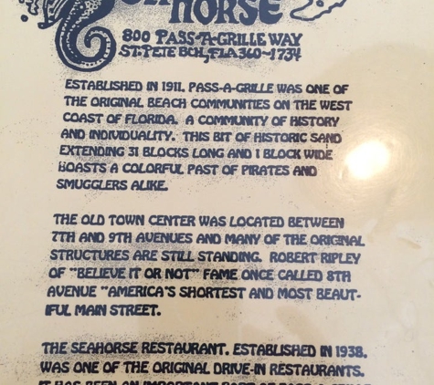Seahorse Restaurant - St Pete Beach, FL