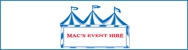 Mac's Event Hire - Hire - Party Equipment