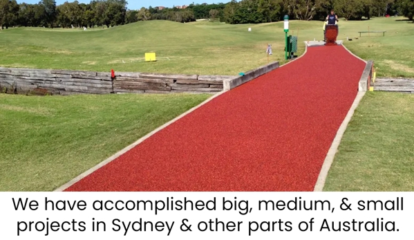 Wetpour - Strathfield South, NSW. We have accomplished big, medium, & small projects in Sydney & other parts of Australia.