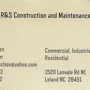 R&S Construction and Maintenance, LLC