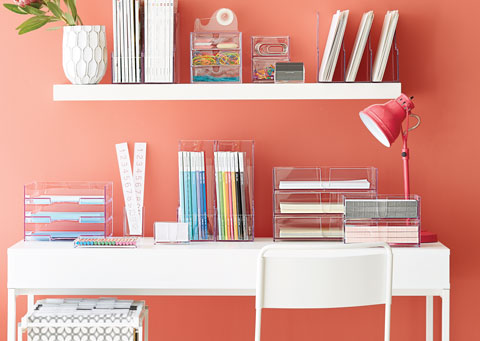 Organize your desk at home for back to school.