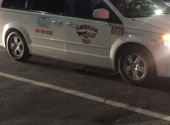 American Taxi - New Orleans, LA. In New Orleans, around 11:30 at night, in not the safest area.  What the hell?!?!?!?!