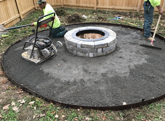 Acer Landscape Services, Inc. - Nashville, TN. Fire pit install.I can just smell the s'mores cookin' now!