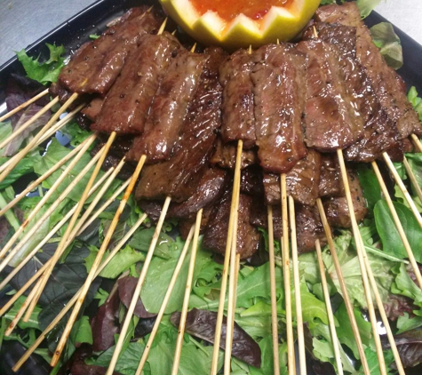 Delicacy Catering - West Hartford, CT. Teriyaki Beef on Skewers and spicy mango sauce