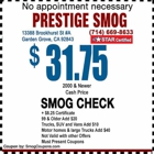 Century Smog Check Test Only