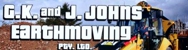 Johns G K and J Earthmoving Logo