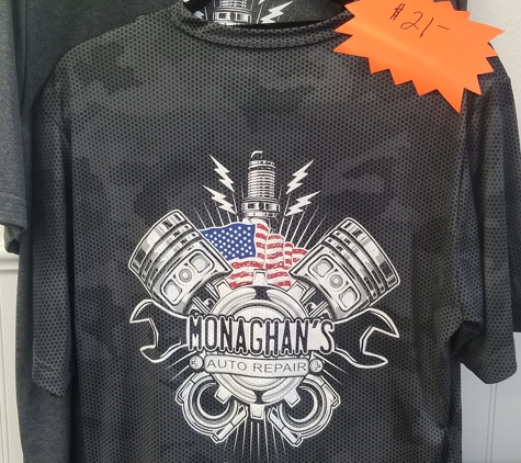 Monaghan's Auto Repair - Las Vegas, NV. Check out Monaghan's shirts! We also have black hoodies and beanies! Come get yours at Monaghan's Auto Repair! Rep your mechanic proudly!