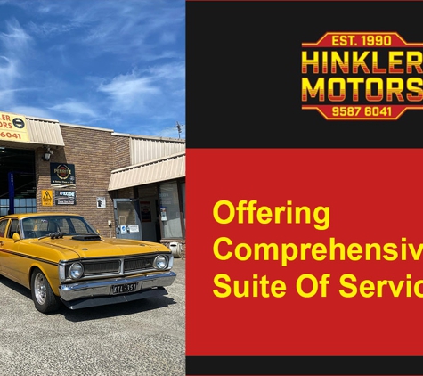 Hinkler Motors - Mordialloc, VIC. Offering Comprehensive Suite Of Services