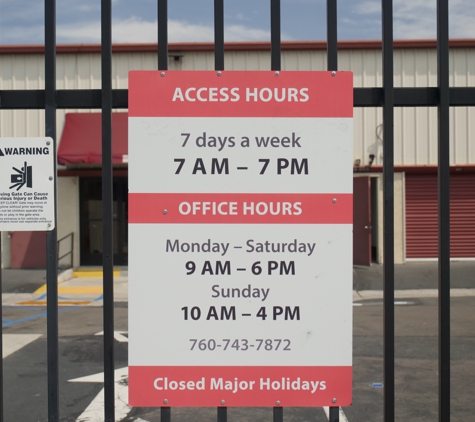 Security Public Storage- Escondido - Escondido, CA. Access 7am-7pm 7 days a week