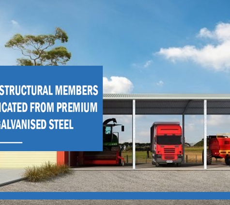 Inland City Sheds (Ranbuild Goulburn) - Goulburn, NSW. All main structural members are fabricated from premium quality galvanised steel.