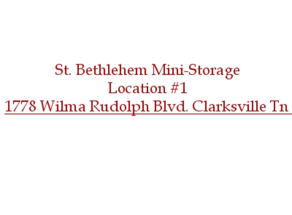 St. Bethlehem Mini-Storage #3 - Clarksville, TN