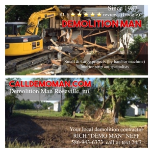 DEMOLITION MAN - Roseville, MI. Home demolition during & after