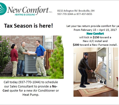 New Comfort Heating & Cooling - Brookville, OH