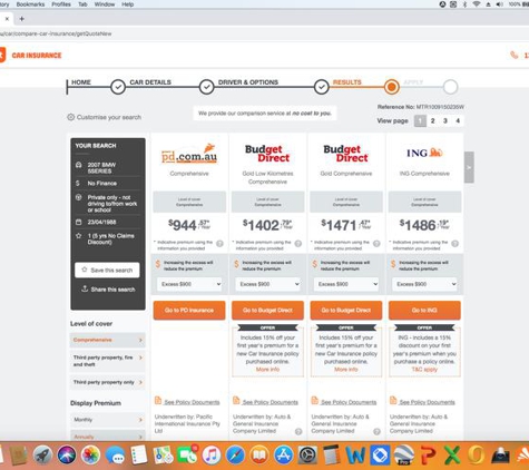 Pd Insurance - Kotara, NSW. Second Quotation Jumped Up From $900 To $944.57