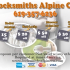 Locksmiths Alpine CA