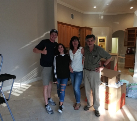 Americas Movers Inc. - Miami, FL. The Luna family with driver George. Stress free moving!