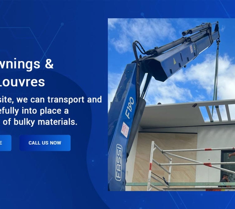 Sydney Connect Crane & Truck Hire - Mascot, NSW. Awnings & Louvres