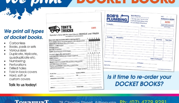 Townprint - Aitkenvale, QLD. Docket Books - Townprint