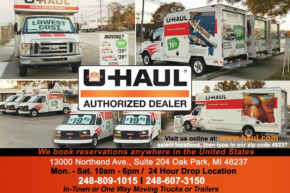 Uhaul Authorized Dealer 13000 Northend Ave Suite 204 Oak Park Mi