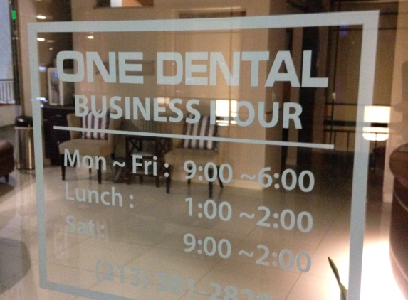 One Dental Specialties - Los Angeles, CA. Hours
