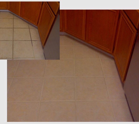 Clean Tile And More - League City, TX. Color Sealing Before and After