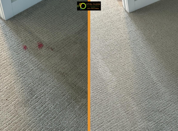 Vital Clean Carpet Cleaning - Riverton, UT. red stain removal