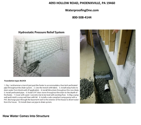 Waterproofing One - Phoenixville, PA