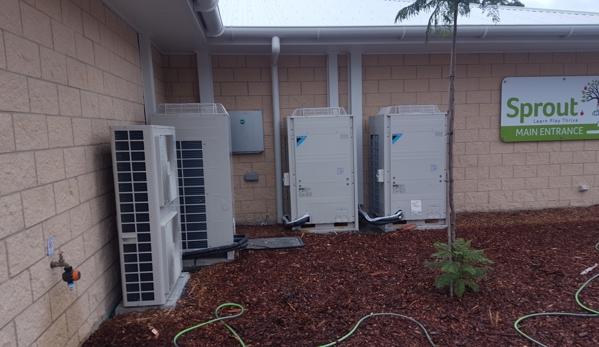 Broadwater Air And Energy. Daikin condensor installed at child care center in Erina Heights