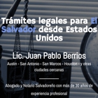Abogado y Notario Salvadoreno, tramites legales para El Salvador desde Austin