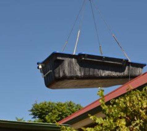 AGL & Son Crane Hire - Morgan, SA. Craning Pool Into Backyard