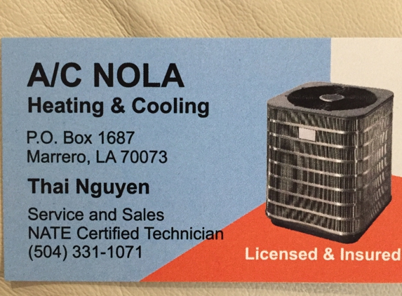 A/C Nola Heating and Air Conditioning - Marrero, LA