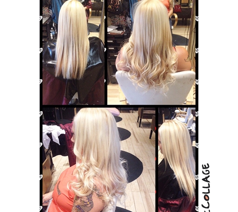 R N R Aesthetics and Hair Lounge - Riverside, CA. Extensions before and after, I also did the color