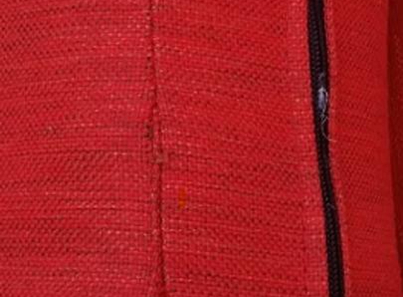 Peninsula Upholstery - Capel Sound, VIC. oversewn seam, on three cushions, returned two to be repaired, then noticed these