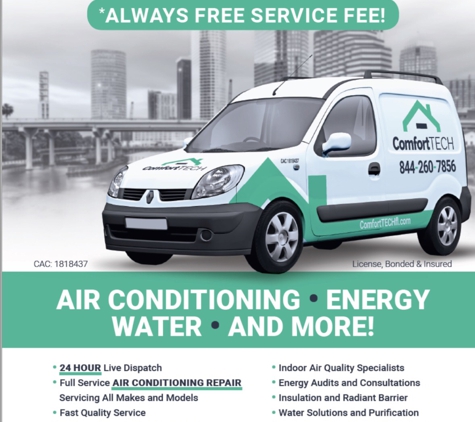 Comfort Tech Home Services - Tampa, FL. Always Free Service Fee !!! Free Estimates