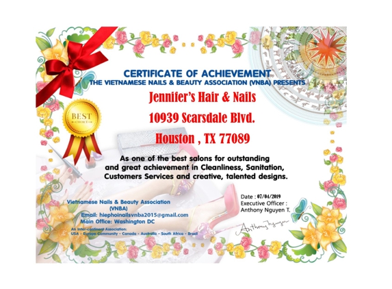 Jennifers' Hair & Nail Salon - Houston, TX