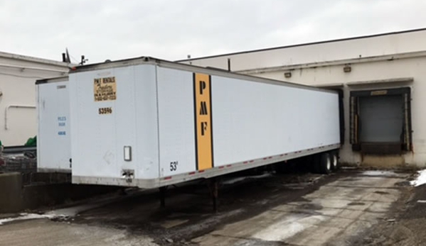 PMF Rentals - Canton, OH. Dock Height Storage Trailers available with roll or swing doors