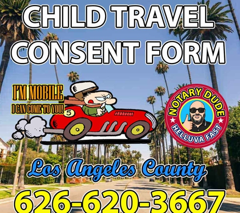 Long Beach Notary Dude - Long Beach, CA. Child Travel Consent Forms
