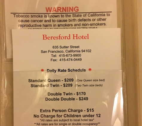 Beresford Hotel - San Francisco, CA