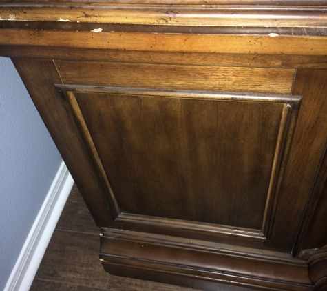 Entrust Movers - Houston, TX. Ruined furniture