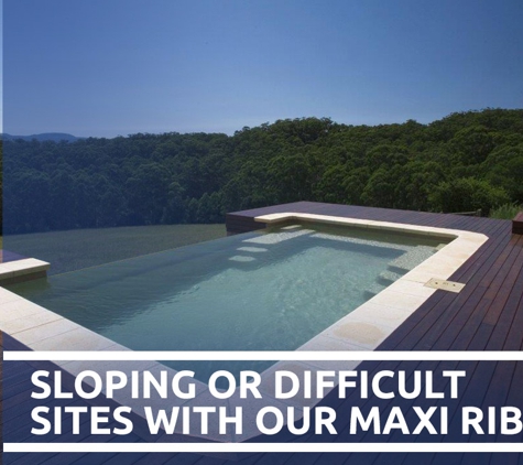SJ Pools & Spas - Millbank, QLD. Sloping Or Difficult Sites With Our Maxi RIB
