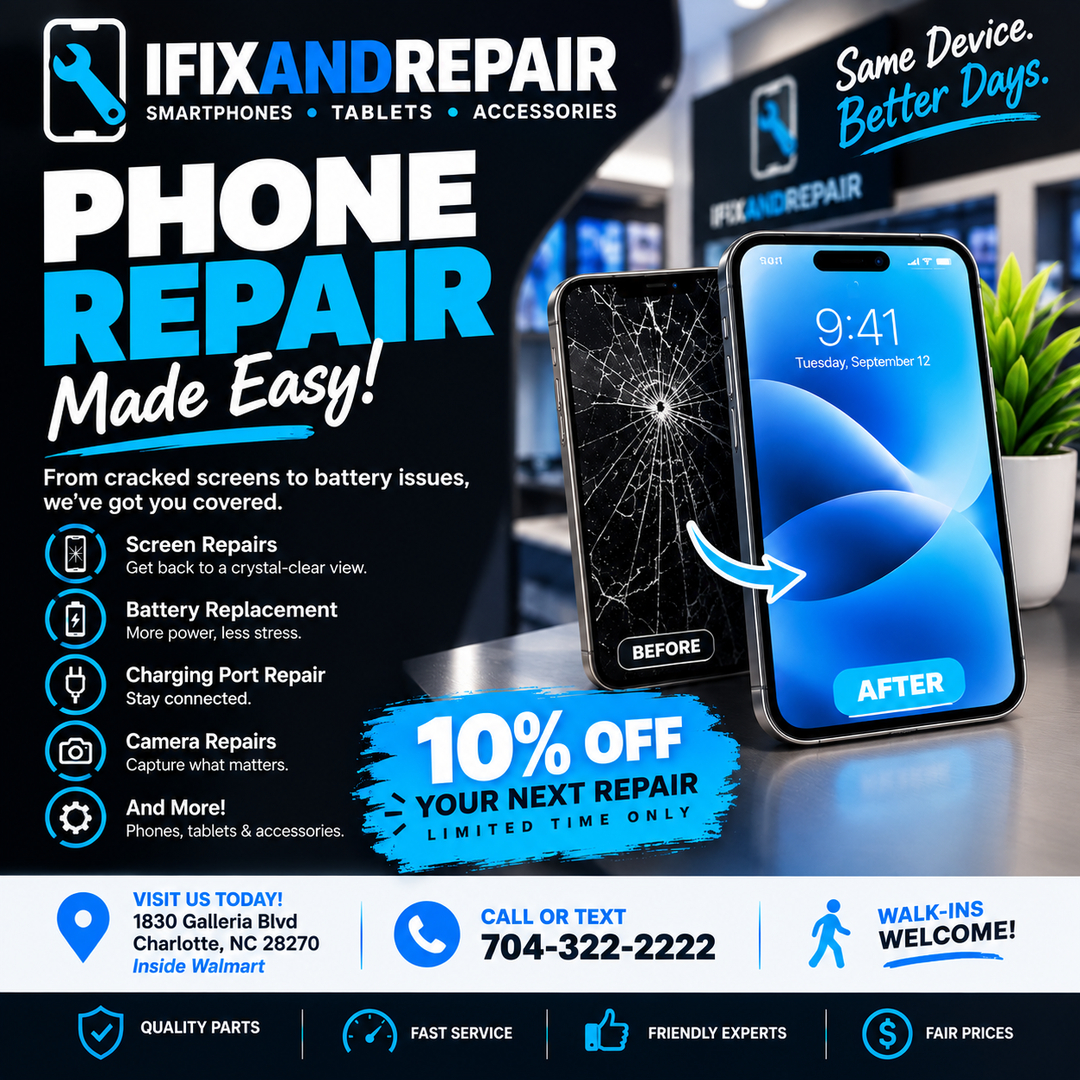 iFixandRepair - Charlotte Walmart 1830 Galleria Blvd, Charlotte, NC ...