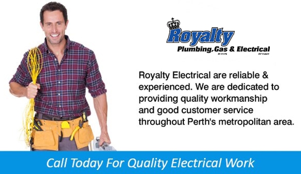 Royalty Plumbing, Gas & Electrical. Reliable & Experienced Electricians Providing Quality Workmanship